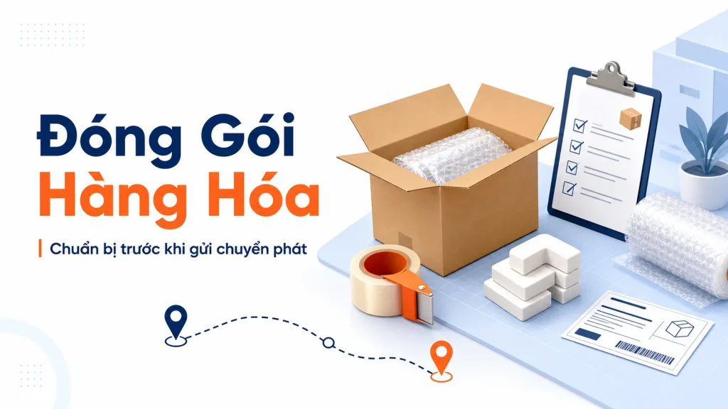 Cách đóng gói hàng hóa trước khi gửi chuyển phát nhanh